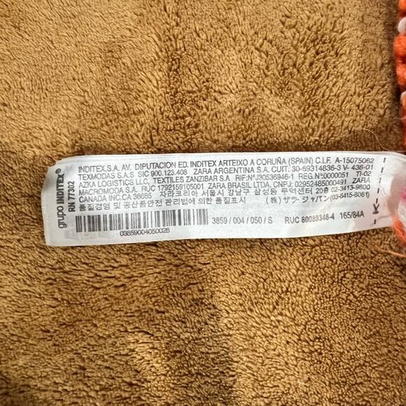 Zara Knit Bloggers Favorite Rainbow Stripe Button Up Lapel Cardigan Sweater Sz S - Picture 7 of 8